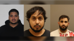 The accused are, from left to right, Kamalpreet Singh, Karanpreet Singh and Karan Brar. (IHIT)