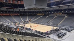 Rogers Place was turned into a basketball court for an WNBA game in Edmonton on May 4, 2024. (Dave Mitchell/CTV News Edmonton)