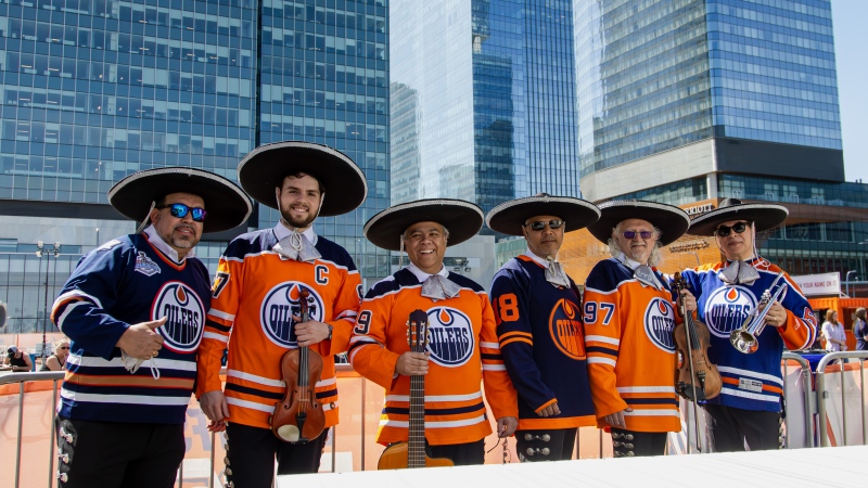 Mariachi musicians can be seen at the Oilers Entertainment Group's 2023 Cinco de Mayo celebration. (Supplied)