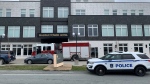 Emergency crews respond to the Halifax Tower Hotel on Lakelands Boulevard on May 5, 2024. (Mike Lamb/CTV Atlantic)