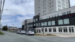 Halifax Regional Police respond to an incident at the Halifax Tower Hotel on Lakelands Boulevard on May 5, 2024. (Mike Lamb/CTV Atlantic)