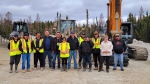 Community leaders gathered in Wasagamack First Nation to announce the construction of a new airport for the community on May 2, 2024. (Source: Anisininew Okimawin - Island Lake Grand Council/Facebook)