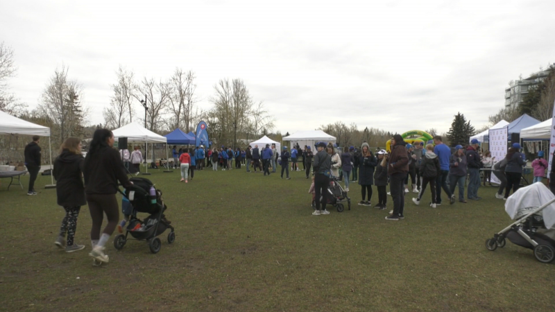 BMO hosted the Walk so Kids Can Talk event in Calgary on May 5, 2024. (CTV News) 