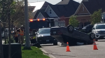 Single-vehicle rollover in Barrie, Ont, on May 4, 2024 (Courtesy: Serafino Mastroianni). 