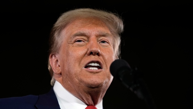 FILE - Republican presidential candidate former President Donald Trump speaks at a campaign rally May 1, 2024, in Waukesha, Wis. (AP Photo/Morry Gash, File)