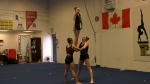 9-year-old Lila Lawson is heading to Kelowna to compete with her trio in acrobatic gymnastics on May 5, 2024 (Katelyn Wilson/CTV News). 