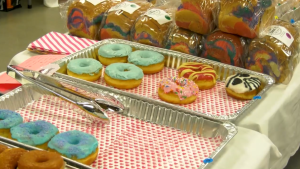 More than 30 local businesses pitched in to support The Big Bake Sale, that raised more than $15,000 for a Manitoba teen battling brain cancer, on May 4, 2024. (Daniel Halmarson/CTV News)