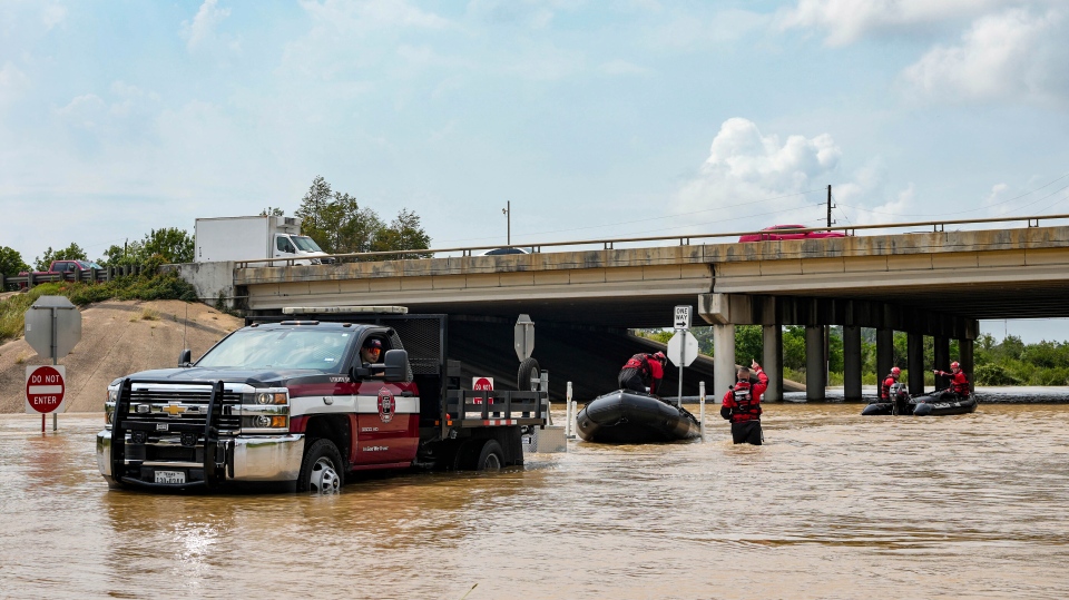 As storms moves across Texas, 1 child dies after being swept away in floodwaters