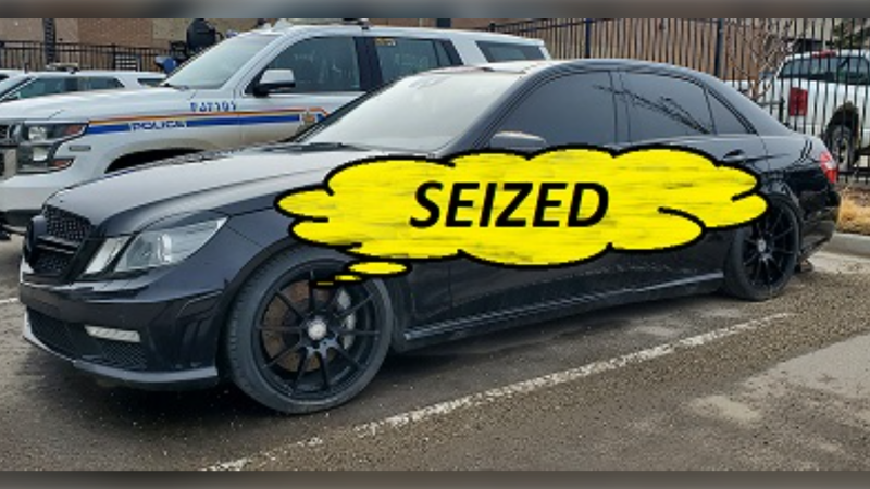 Picture of seized luxury vehicle courtesy of Fort St. John RCMP.