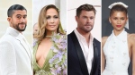 Bad Bunny, Jennifer Lopez, Chris Hemsworth and Zendaya will co-chair this year's Met Gala for the exhibition "Sleeping Beauties: Reawakening Fashion." (James Devaney / GC Images / Getty Images; Victor Aubry/Sipa USA; Christina House / Los Angeles Times / Getty Images; Neil Mockford / Filmmagic / Getty Images via CNN Newsource)