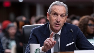 Starbucks founder and former CEO Howard Schultz testifies before the Senate Health, Education, Labor and Pensions Committee at the Capitol in Washington, Wednesday, March 29, 2023. (J. Scott Applewhite / AP Photo, File)
