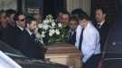 The casket holding the body of actor Corey Haim is carried to a waiting hearse following his funeral in Toronto on Tuesday March 16, 2010. (Chris Young / THE CANADIAN PRESS)