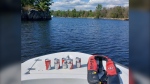 A Toronto man faces Liquor Licence Control Act charges after the OPP's Marine Unit found open liquor on his boat May 5, 2024. (Source: OPP) 