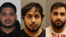 Karanpreet Singh (centre), Kamalpreet Singh (left) and Karan Brar (right) are shown in police handout photos. They have been charged with first-degree murder and conspiracy to murder in the killing of British Columbia Sikh activist Hardeep Singh Nijjar in June 2023. THE CANADIAN PRESS/HO-Integrated Homicide Investigation Team