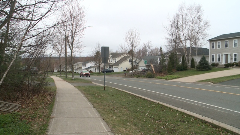 Douglas Avenue in Fredericton, N.B., is seen in a picture taken on May 6, 2024. 