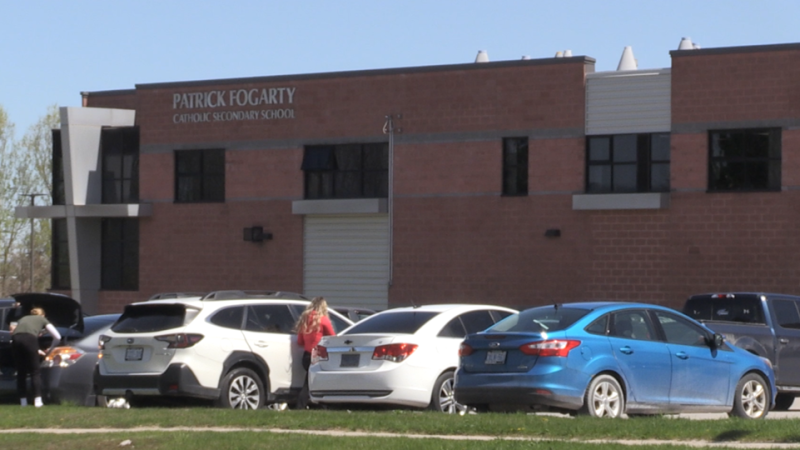 Patrick Fogerty Catholic High School in Orillia, Ont. (CTV News/Rob Cooper)