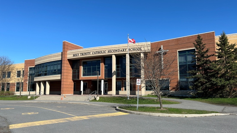 Holy Trinity Catholic Secondary School in Cornwall, Ont. May 6, 2024. (Jack Richardson/CTV News Ottawa)
