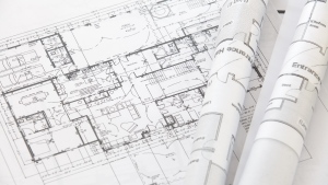 This undated image shows architectural drawings. (Credit: Shutterstock) 