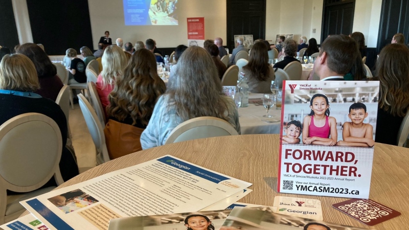 Supporters of the YMCA of Simcoe Muskoka gathered on Mon. May 6, 2024 for the organizations annual celebration (Chris Garry/CTV News Barrie). 