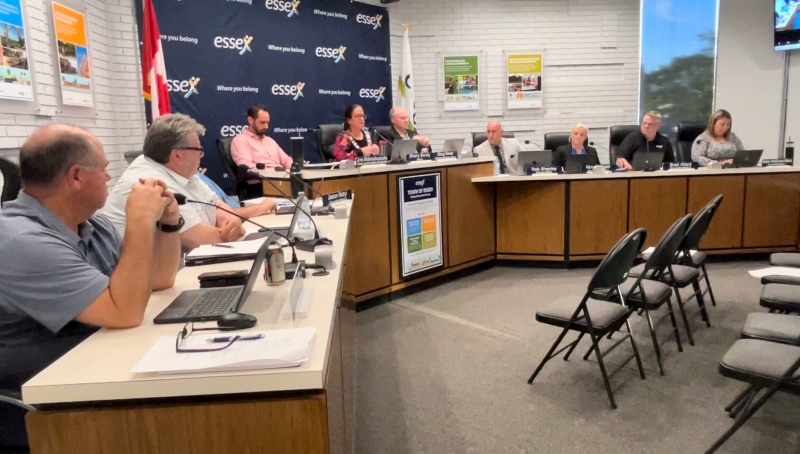 Town of Essex councillors partake in a regular meeting of council at Essex Town Hall on May 6, 2024. (Rich Garton/CTV News Windsor)