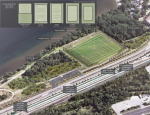 Design concept for a new multi-purpose field along the Allandale Waterfront in Barrie, Ont. (Source: City of Barrie) 