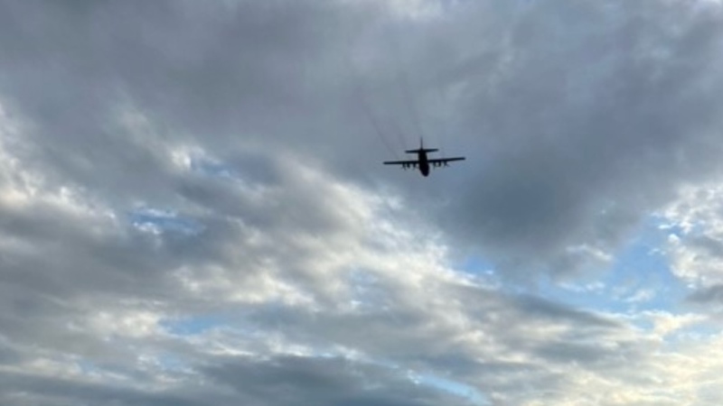 A rescue plane is seen in Nova Scotia. (Source: Jenn Smith)
