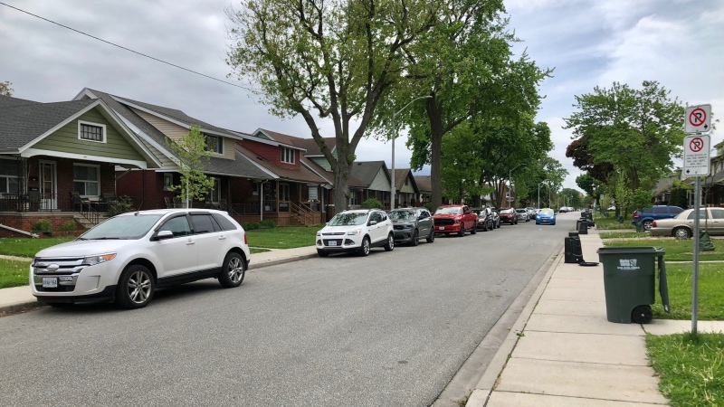 The 1400 block of Marentette Avenue in Windsor, Ont., on Tuesday, May 7, 2024. (Gary Archibald/CTV News Windsor)