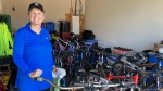 Krista Richard runs the Bikes and Trikes for Everyone donation program. (Source: Derek Haggett/CTV News Atlantic)