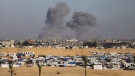 Smoke rises following an Israeli airstrike east of Rafah, Gaza Strip, Monday, May 6, 2024. (Ismael Abu Dayyah/AP Photo)
