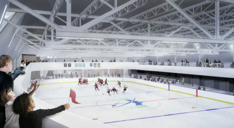 Mock up of new North Bay arena and community recreation centre. (City of North Bay)