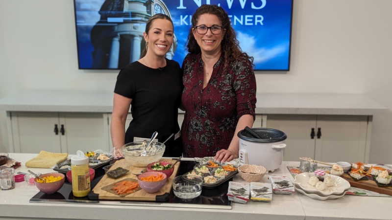 Emily Richards shows us how to make tasty sushi bites for Mother's Day. (Dan Lauckner/CTV News Kitchener)