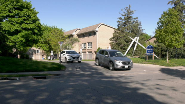Residents of this Briarhill Avenue townhouse complex, seen on May 8, 2024, say they've been without mail delivery for about two months. (Gerry Dewan/CTV News London) 