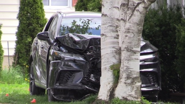 The scene of fatal crash in Seaforth on May 8, 2024. (Scott Miller/CTV News London) 