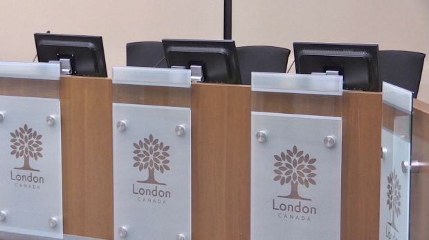 Council seats at city hall. (Daryl Newcombe/CTV News London)