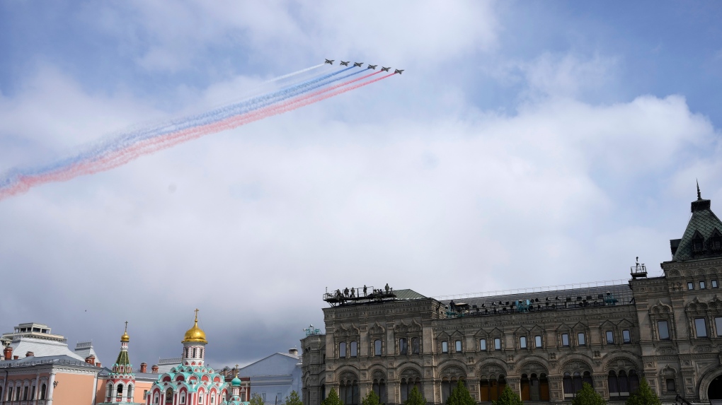 Russian Air Force jets mark Victory Day in Moscow
