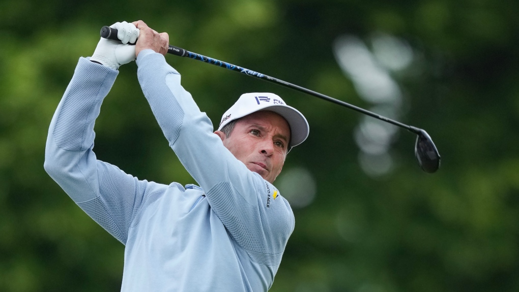 Mike Weir tees off at Canadian Open golf match