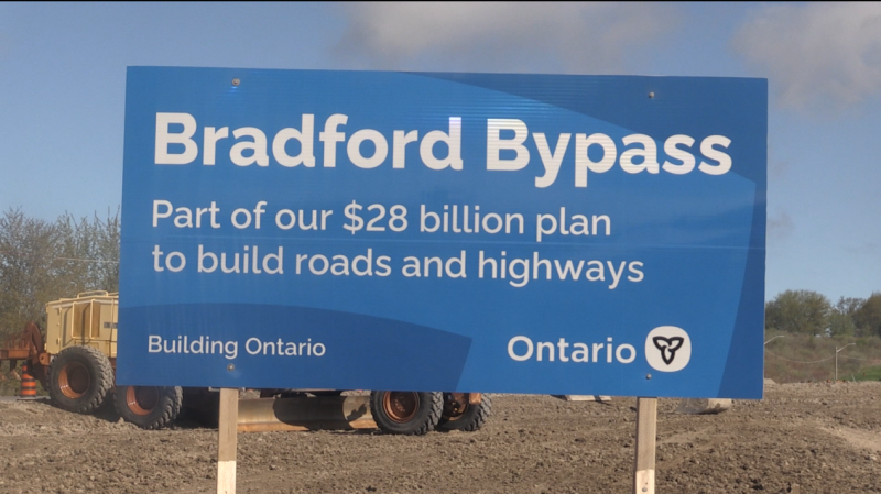 The controversial Bradford Bypass will be a 16-kilometre four-lane highway aimed at alleviating traffic congestion and connecting highways 400 and 404. (CTV News/Rob Cooper)