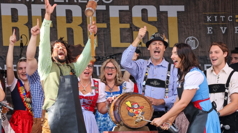 The official keg tapping at the K-W Oktoberfest in 2023. (Submitted/K-W Oktoberfest)