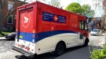 A Canada Post delivery truck is seen in this undated image. (Katie Griffin/CTV News Ottawa)