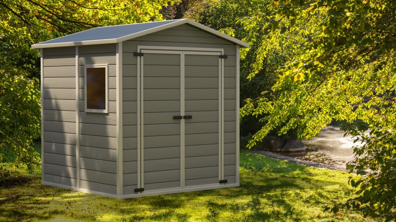 A backyard shed is shown in this undated photo. (Image credit: Shutterstock) 