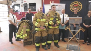 Sault Ste. Marie Fire Services is receiving new protective gear that is said to be safer than traditional equipment. (Mike McDonald/CTV News)