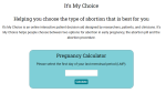 The homepage of the It's My Choice website, designed by UBC PhD student Kate Wahl. 