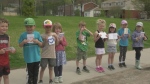 Maple View Elementary School students made cards with kind words to hand out in the community. May 9, 2024 (Eric Taschner/CTV Northern Ontario)