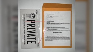 A sovereign citizen's sign and laminated travel sheet -- a list of statutes they think make driving in a vehicle without a license or registration legal, which it doesn't of course --  posted on social media (Dr. Christine Sarteschi)