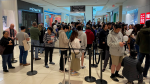 Customers line up at Bayshore Shopping Centre on Friday for the opening of the new Uniqlo store. (Natalie van Rooy/CTV News Ottawa) 