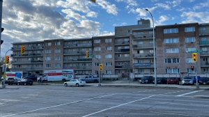 Birchwood Terrace, located at 2440 Portage Avenue,  is severely deteriorating in various locations, and residents have been told to evacuate. (Joseph Bernacki/CTV News Winnipeg)