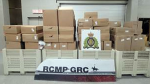 The RCMP says officers discovered one million unstamped cigarettes after stopping a Mercedes van on Hwy. 417 in eastern Ontario. (RCMP/release)