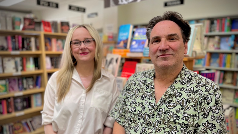 Mandy Brouse and David Worsley, the current owners of Words Worth Books, on May 10, 2024. (CTV News/Spencer Turcotte)