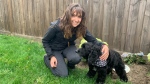 Jen DiCarlo and her dog Smidge. (CTV News/Krista Simpson)
