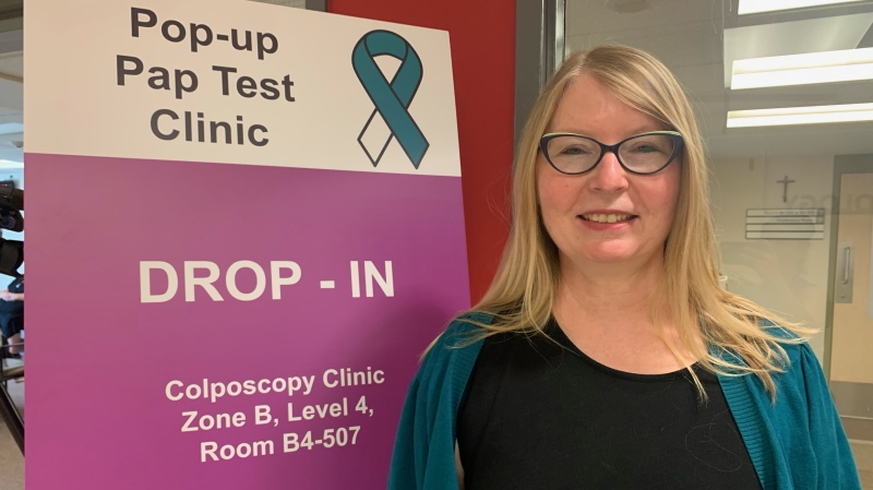 Lisa Wright attended a pop-up pap test clinic at St. Joseph’s Hospital on May 10, 2024. (Reta Ismail/ CTV News London) 